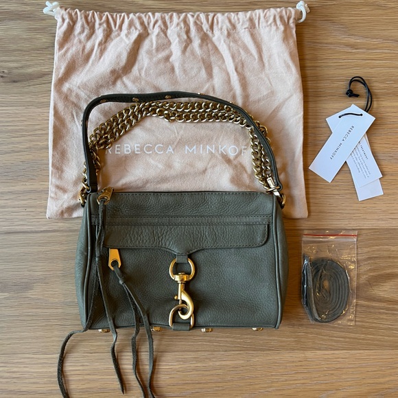 Rebecca Minkoff - Mini M.A.C. - Olive Suede with Gold Hardware - Picture 4 of 8